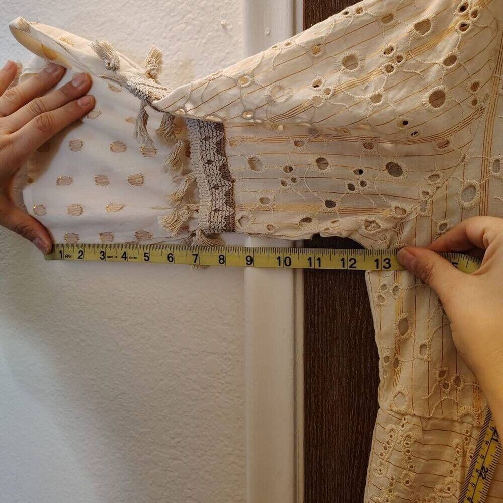 NAOO Cream and Gold Boho Dress - Picture 6 of 7